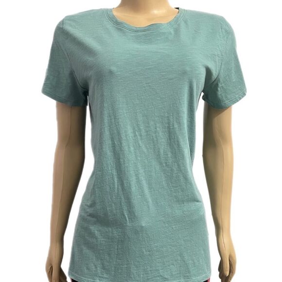 Victoria’s Secret Pink Cotton Perfect Crew neck Short sleeve Tee t-shirt Green L - Picture 1 of 3